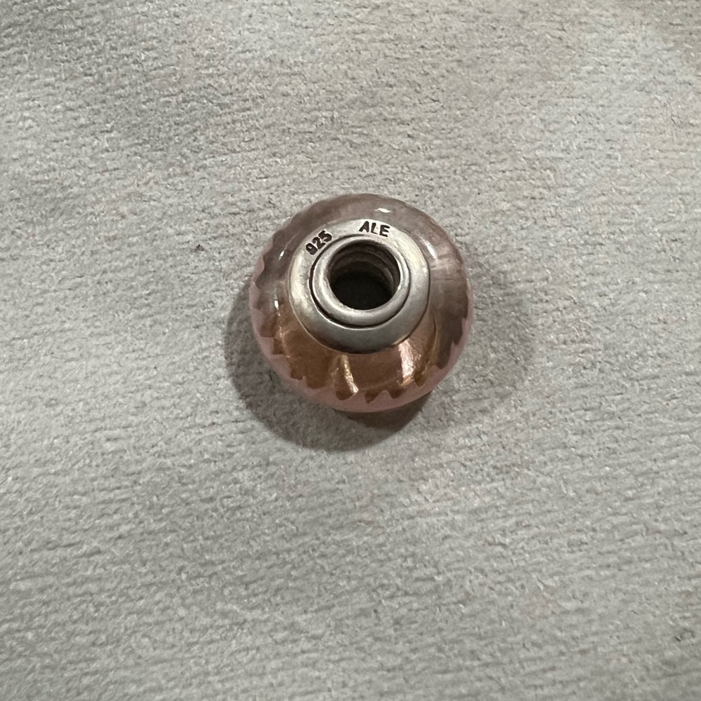 Pink Murano Glass Pandora Charm - Picture 3 of 4
